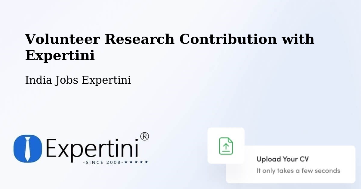 Volunteer Research Contribution Program – Nirsa - India Jobs Expertini